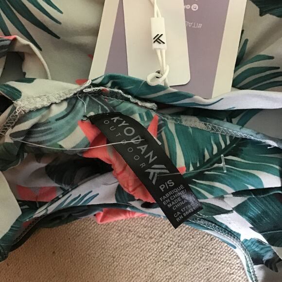 Kyodan Tropical Palm Print Cross Back Tennis Golf  Activewear Dress Sz Sm NWT - Picture 5 of 7